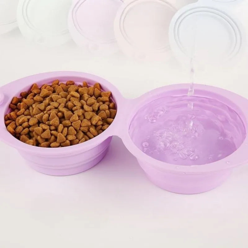 Silicone Foldable Slow Feeding Pet Bowl