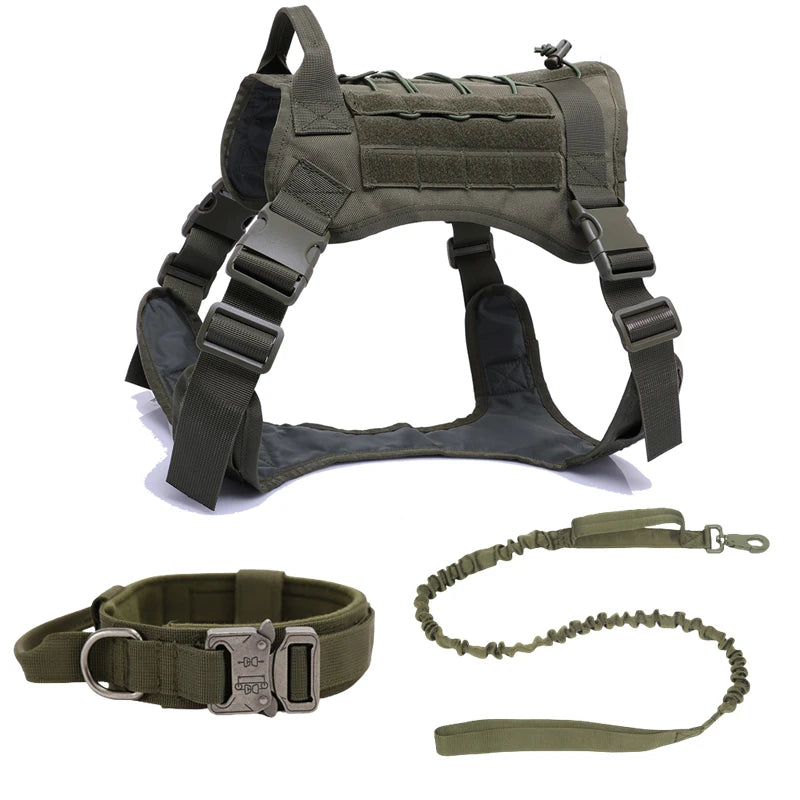 K9 Tactical Military Vest Pet German Shepherd Golden Retriever Tactical  Training Dog Harness and Leash Set For All Breeds Dogs