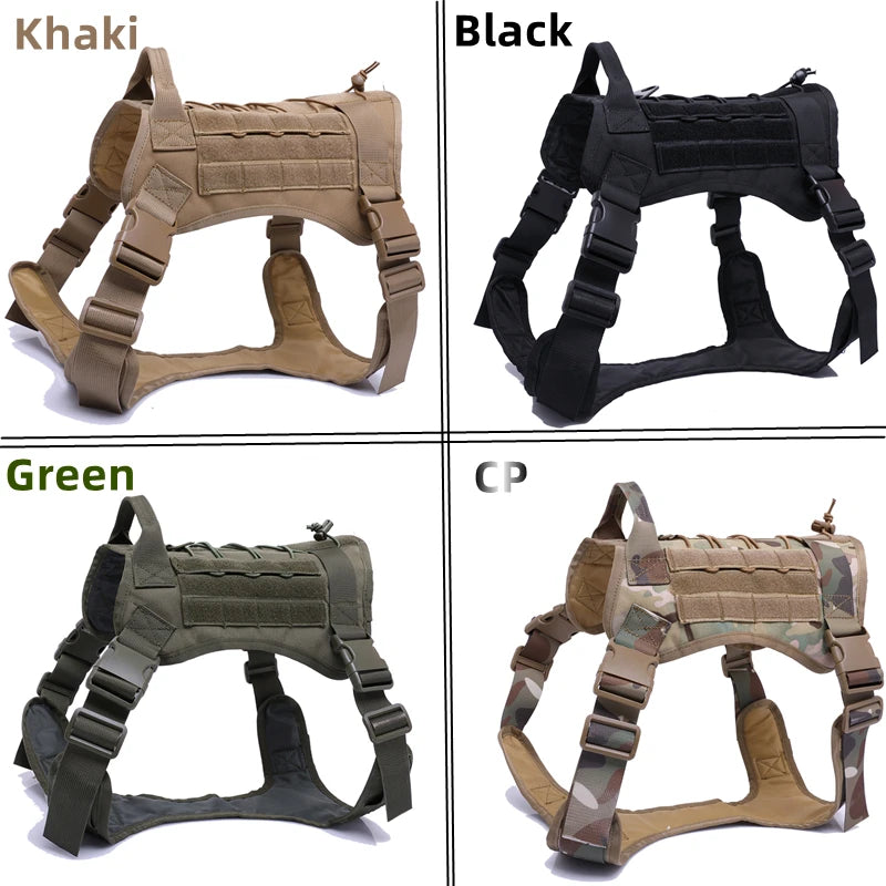 K9 Tactical Military Vest Pet German Shepherd Golden Retriever Tactical  Training Dog Harness and Leash Set For All Breeds Dogs