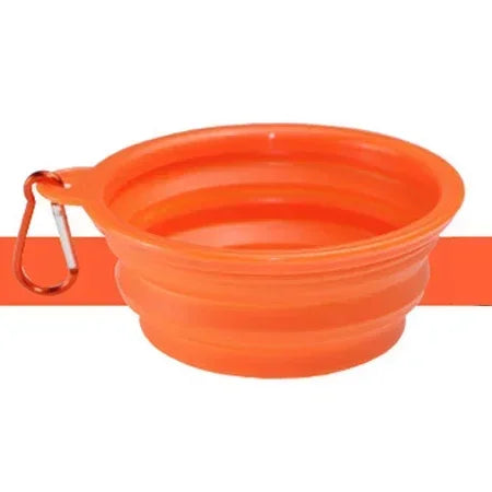 1000/350ml Solid Color Foldable Dog Bowl Food Container Collapsible Dog Bowl Water Dish Feeder Portable Water Bowl for Pet Cats