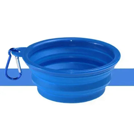 1000/350ml Solid Color Foldable Dog Bowl Food Container Collapsible Dog Bowl Water Dish Feeder Portable Water Bowl for Pet Cats