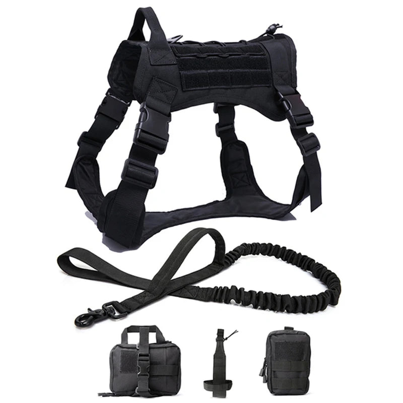 K9 Tactical Military Vest Pet German Shepherd Golden Retriever Tactical  Training Dog Harness and Leash Set For All Breeds Dogs