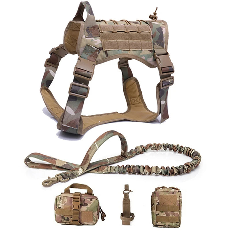 K9 Tactical Military Vest Pet German Shepherd Golden Retriever Tactical  Training Dog Harness and Leash Set For All Breeds Dogs