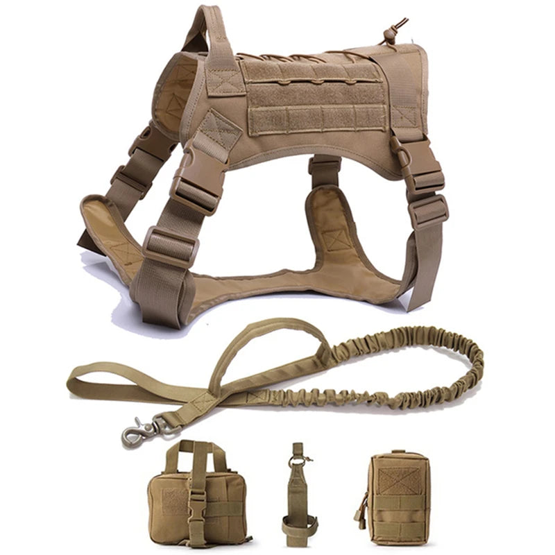 K9 Tactical Military Vest Pet German Shepherd Golden Retriever Tactical  Training Dog Harness and Leash Set For All Breeds Dogs