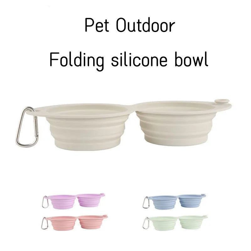 Silicone Foldable Slow Feeding Pet Bowl