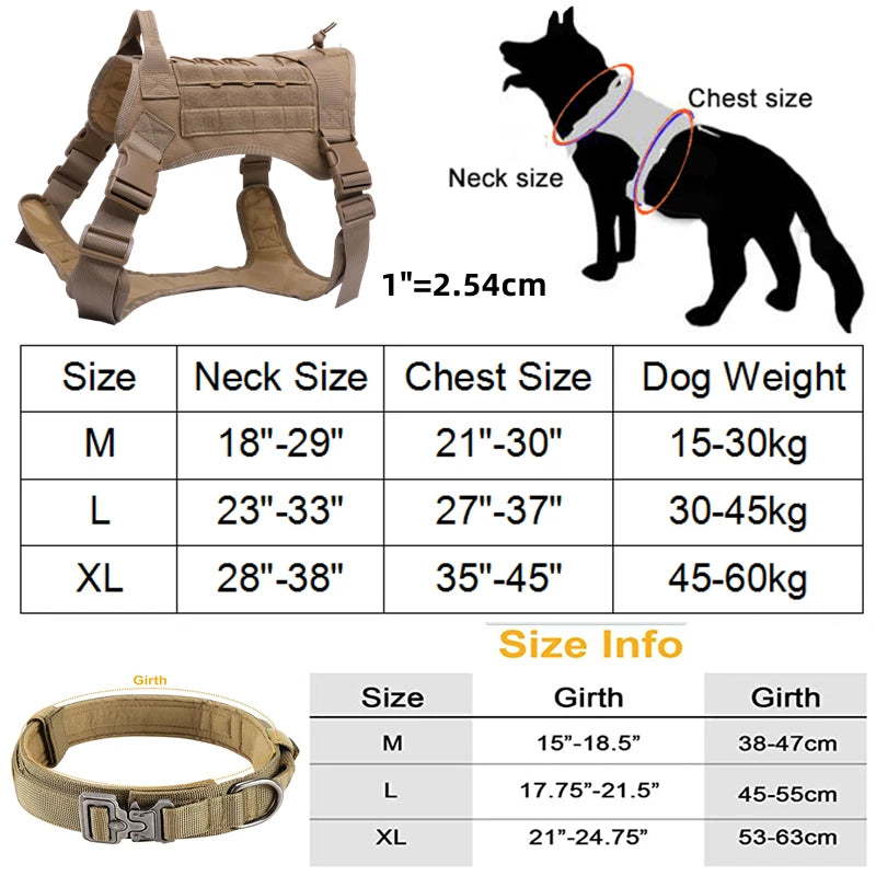 K9 Tactical Military Vest Pet German Shepherd Golden Retriever Tactical  Training Dog Harness and Leash Set For All Breeds Dogs