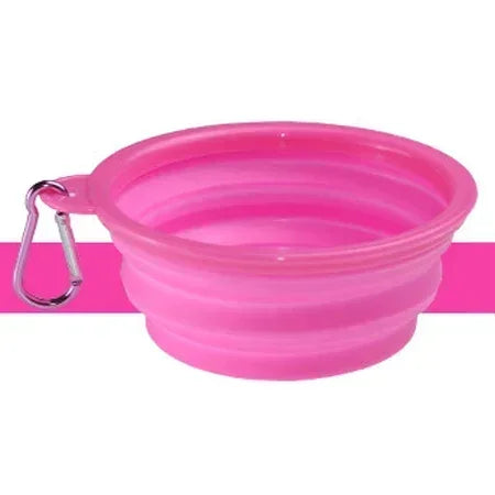 1000/350ml Solid Color Foldable Dog Bowl Food Container Collapsible Dog Bowl Water Dish Feeder Portable Water Bowl for Pet Cats