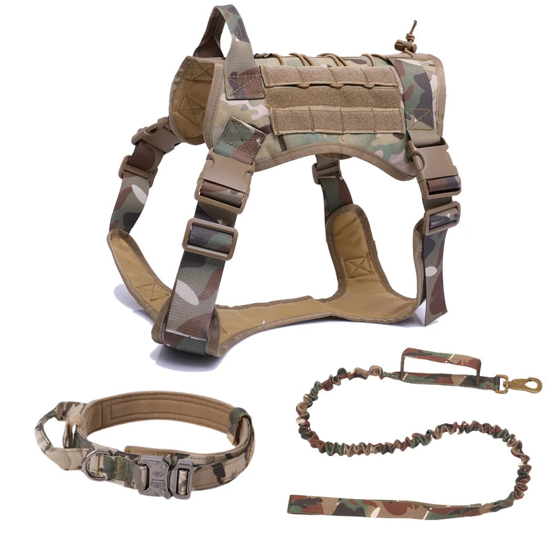 K9 Tactical Military Vest Pet German Shepherd Golden Retriever Tactical  Training Dog Harness and Leash Set For All Breeds Dogs