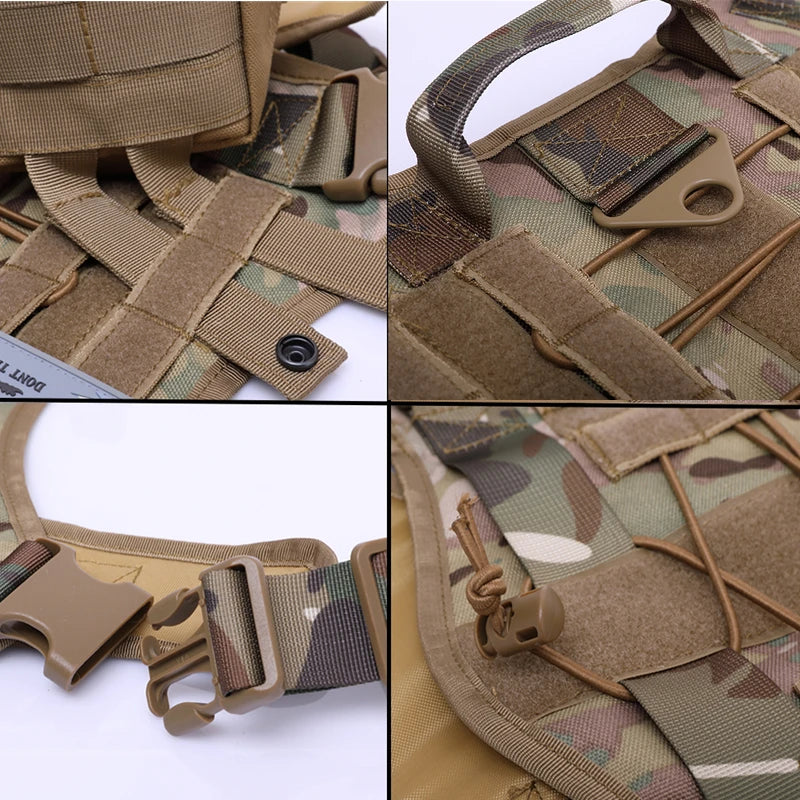 K9 Tactical Military Vest Pet German Shepherd Golden Retriever Tactical  Training Dog Harness and Leash Set For All Breeds Dogs